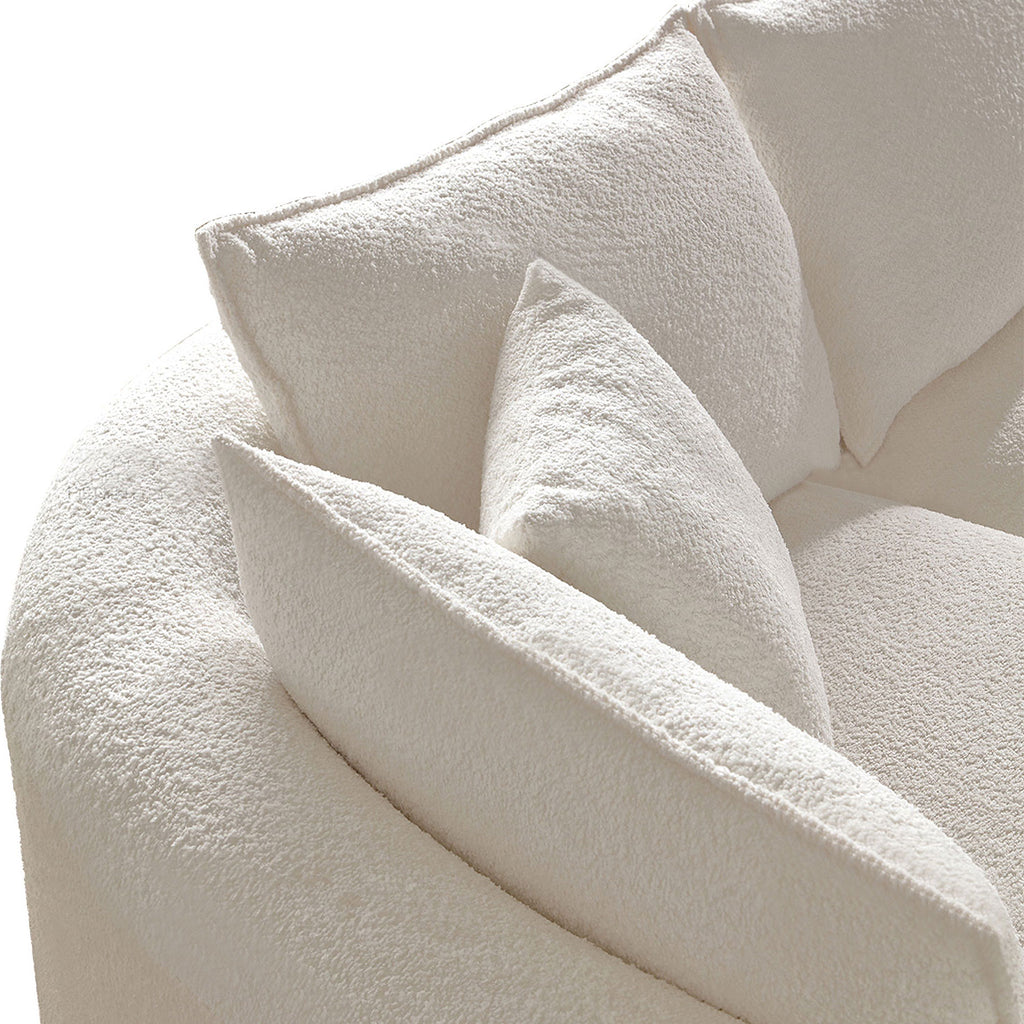 Curved Sofa with Ingenious Shape Beige
