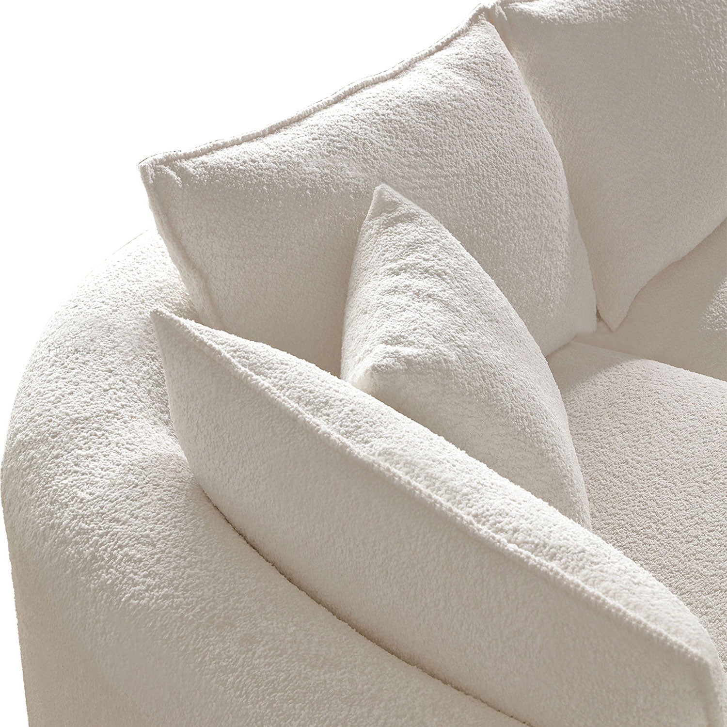 Curved Sofa with Ingenious Shape Beige