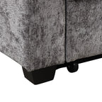 61.6" Pull Out Sofa Bed - Modern Chenille Convertible Loveseat
