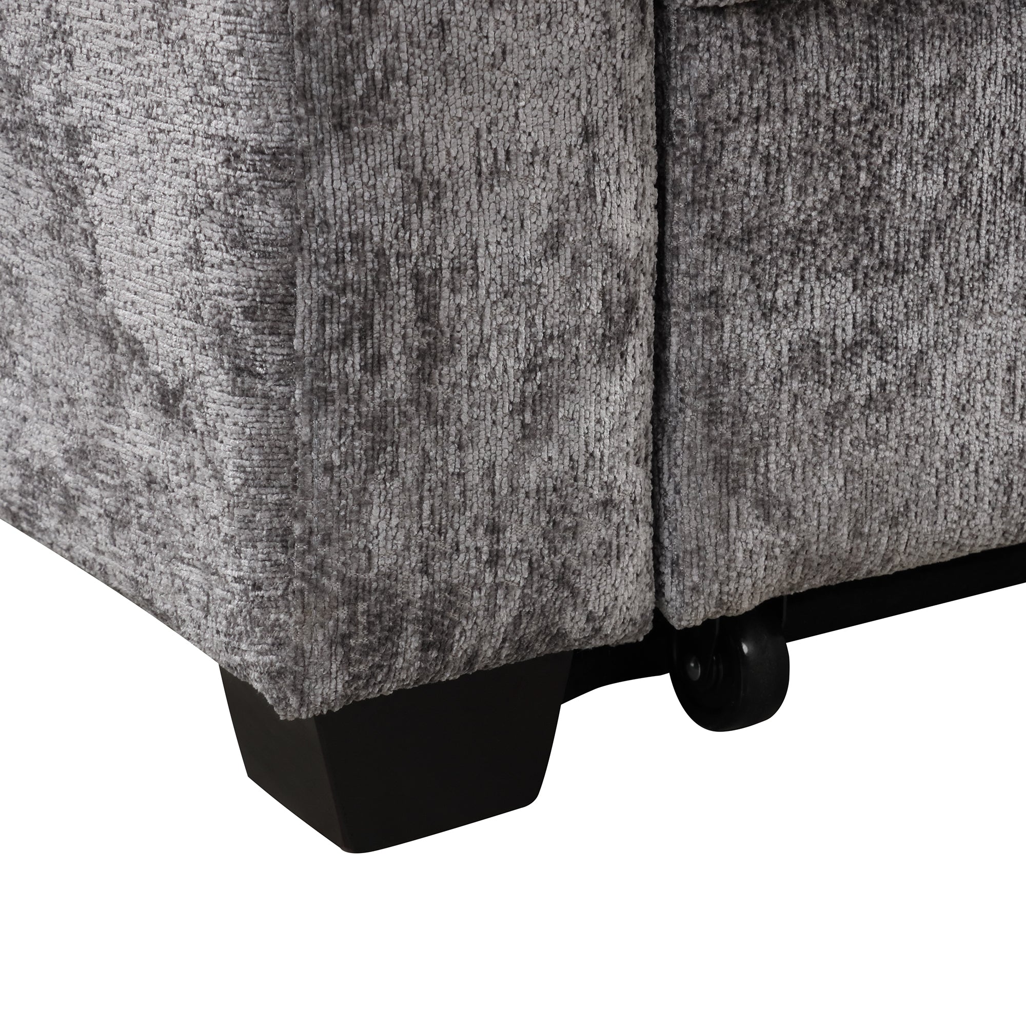 61.6" Pull Out Sofa Bed - Modern Chenille Convertible Loveseat