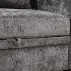 61.6" Pull Out Sofa Bed - Modern Chenille Convertible Loveseat