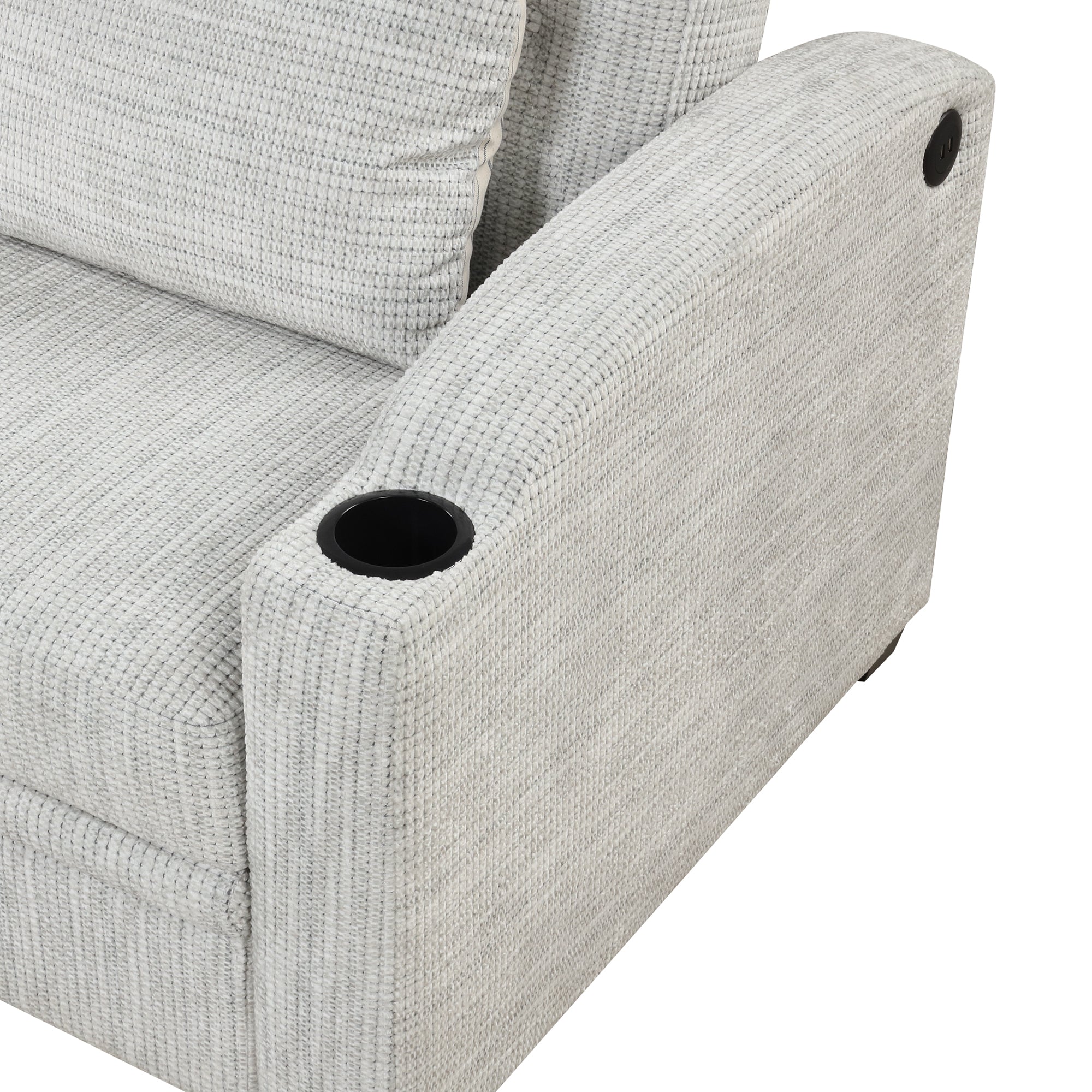 61.6" Pull Out Sofa Bed Modern Chenille Convertible Loveseat