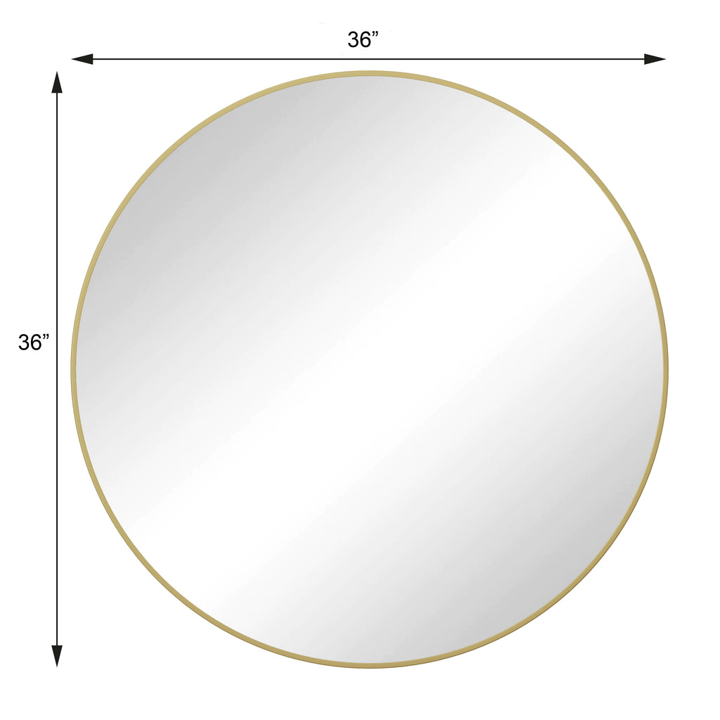 36 Inch Wall Mirror in Gold