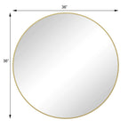 36 Inch Wall Mirror in Gold