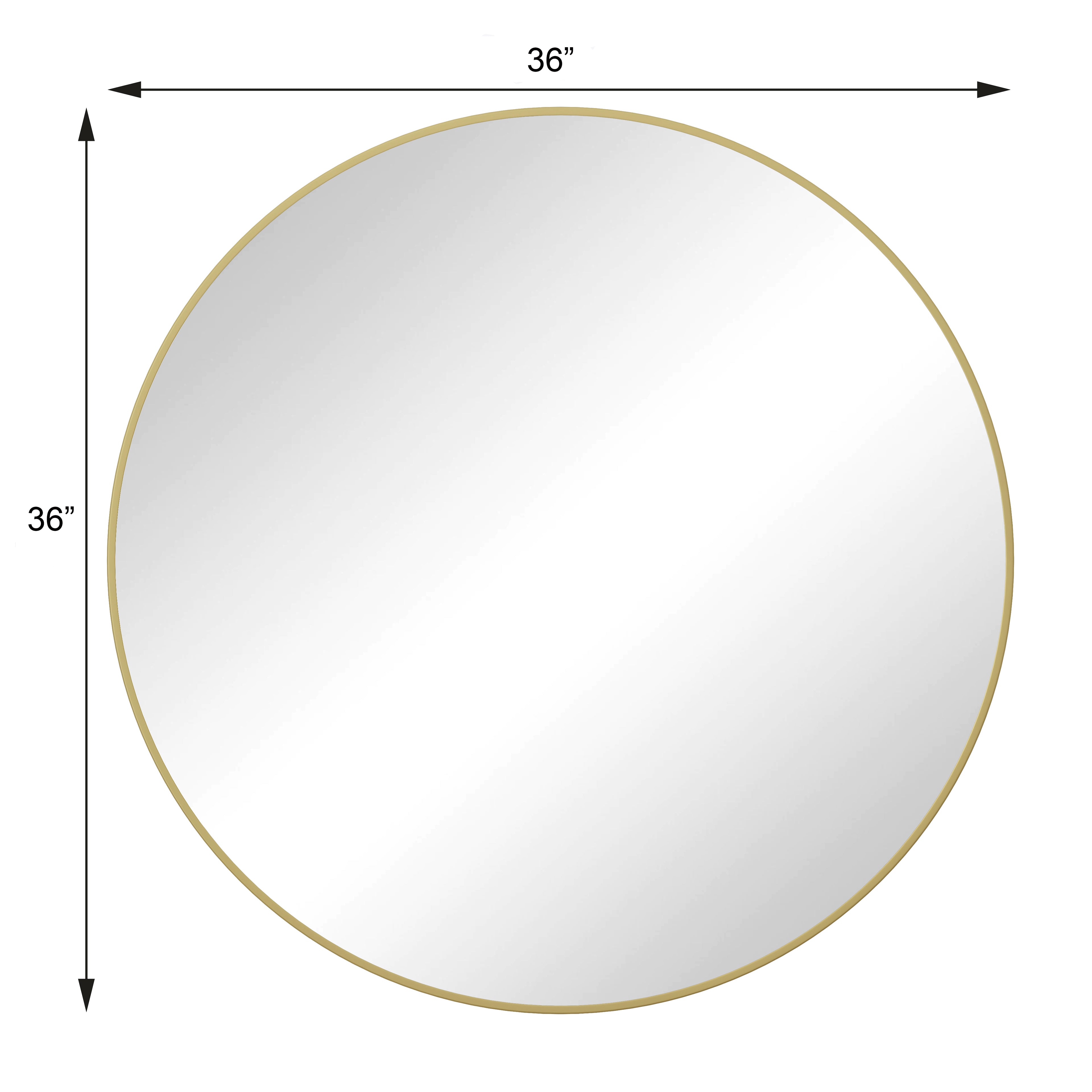 36 Inch Wall Mirror in Gold