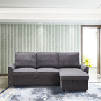 MGEA Modern Modular L-Shaped Sofa Bed with Chaise Longue