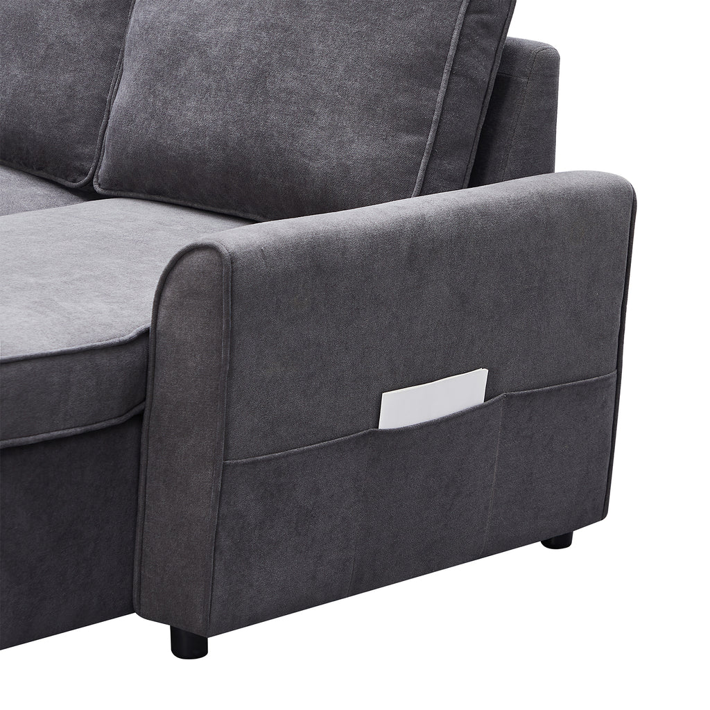 MGEA Modern Modular L-Shaped Sofa Bed with Chaise Longue