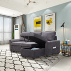 MGEA Modern Modular L-Shaped Sofa Bed with Chaise Longue