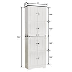 Tall Storage Cabinet with 8 Doors and 4 Shelves
