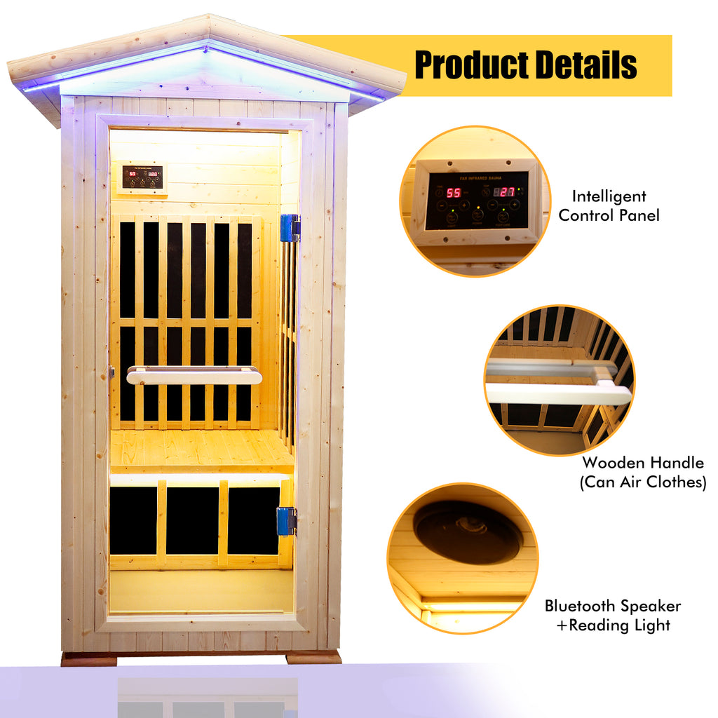 Single Person Spruce Far Infrared Sauna