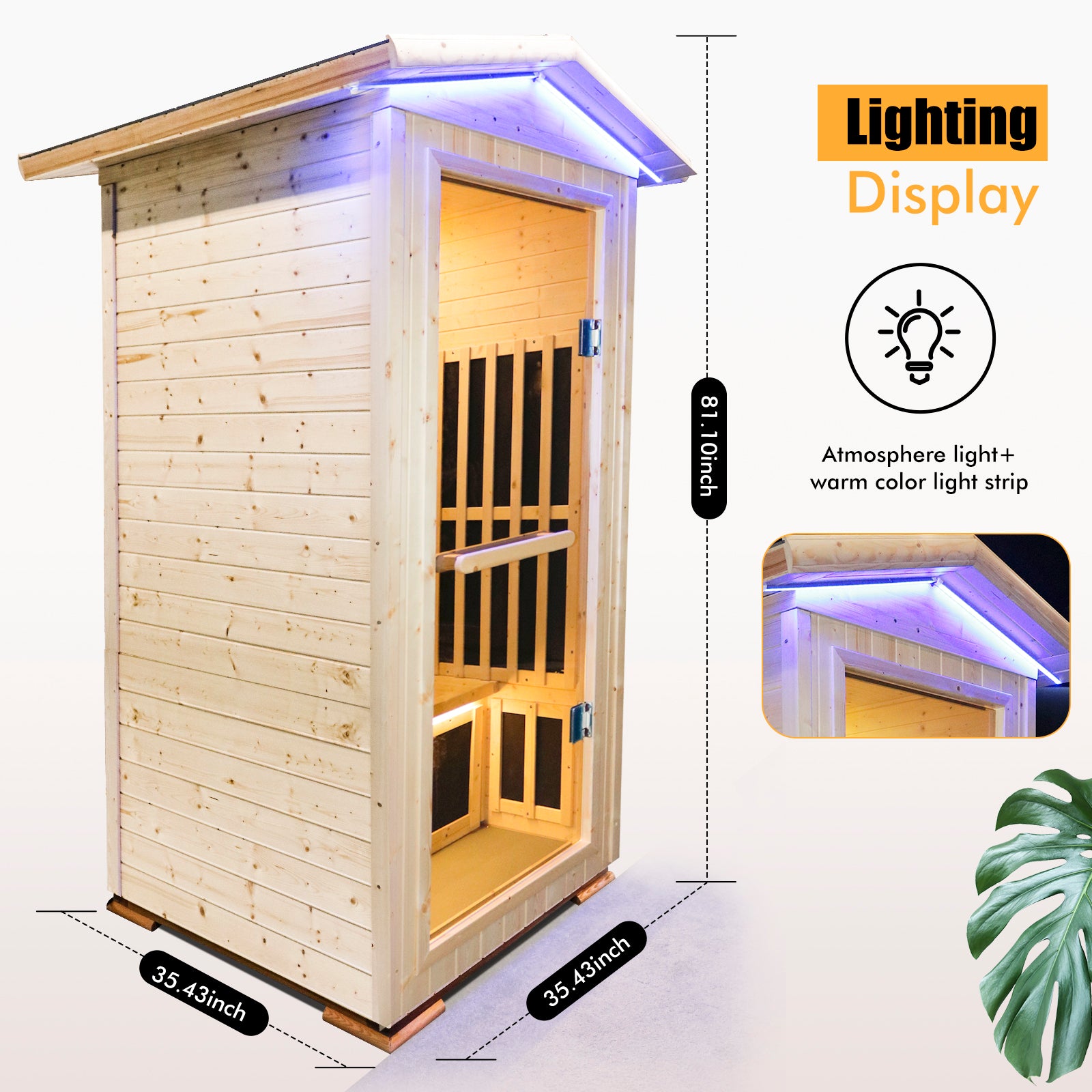 Single Person Spruce Far Infrared Sauna