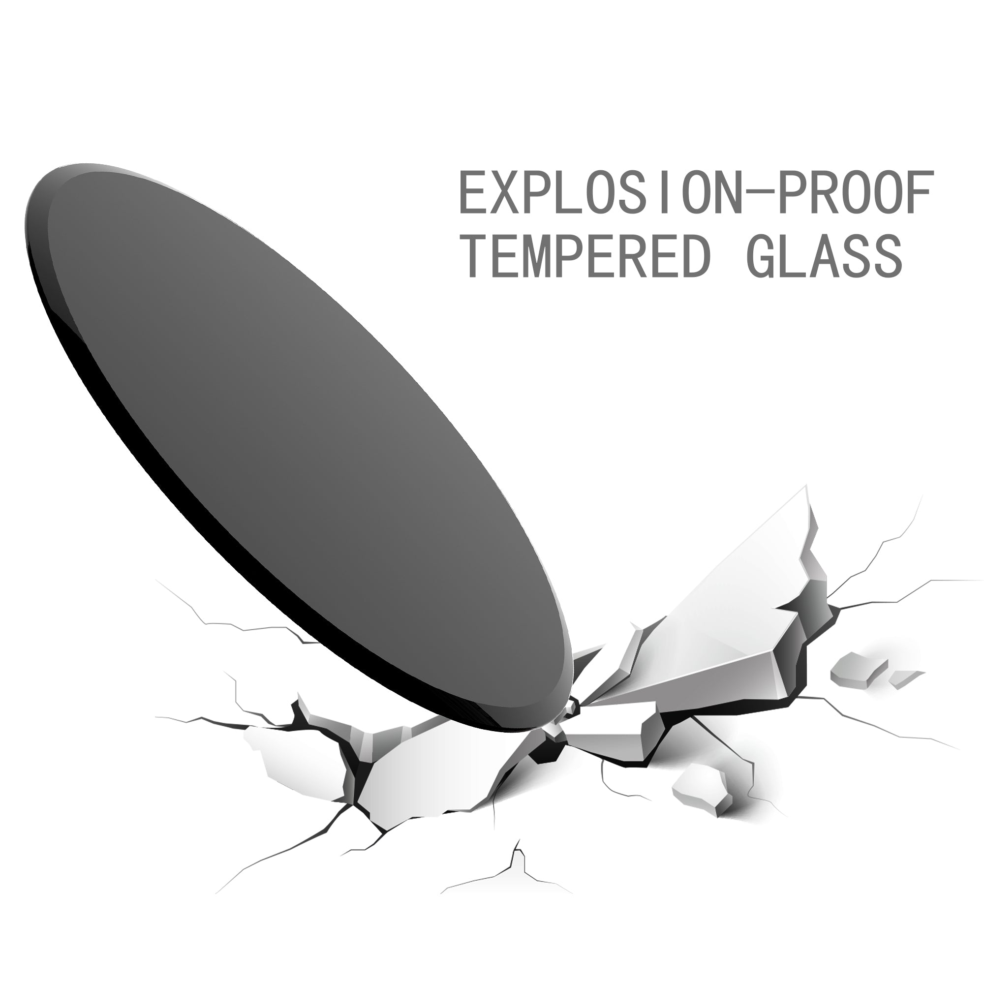 38.6" Round Tempered Glass Table Top