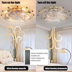 Low Profile Caged Ceiling Fan with Lights