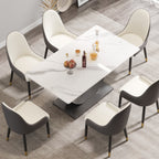 63" Modern Artificial Stone Dining Table