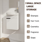 Soft Close Doors Bathroom Vanity With Sink - 16 Inch