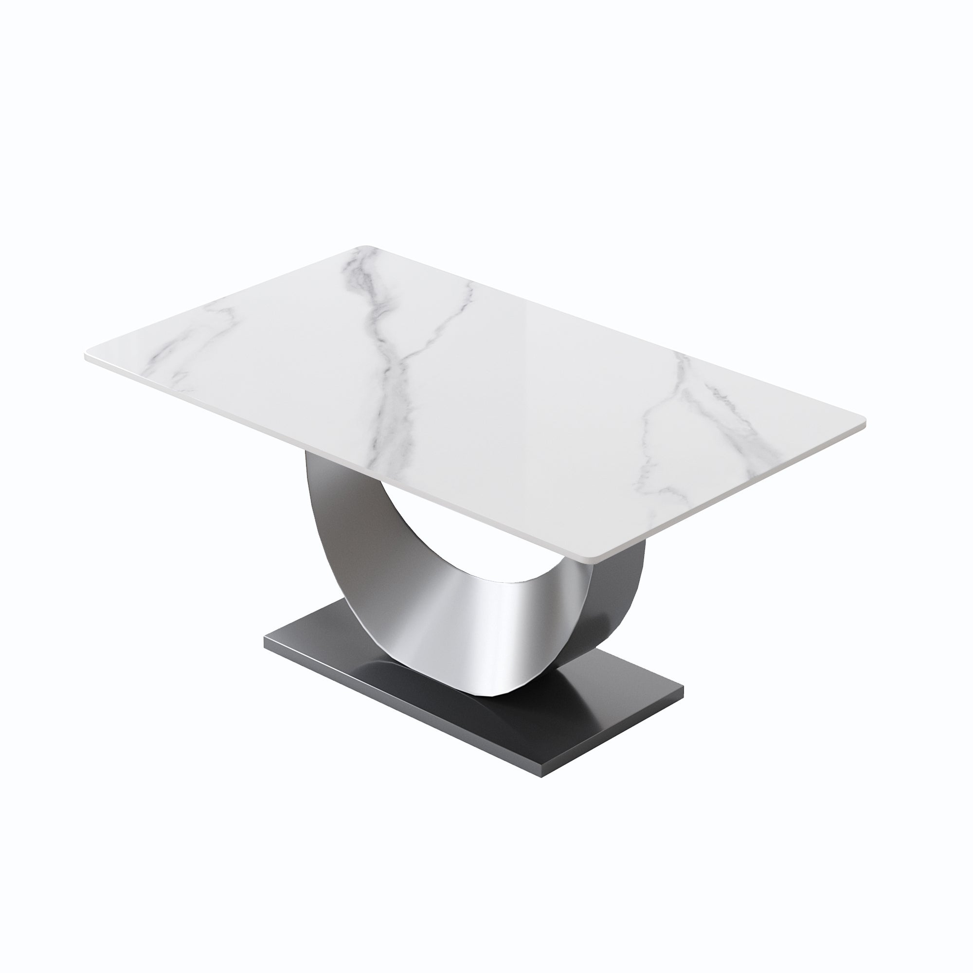 63" Modern Artificial Stone Dining Table