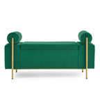 Elegant Upholstered Velvet Storage Bench