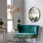 24" Gold Round Mirror with Iron Frame