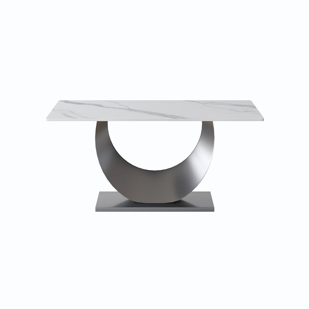 63" Modern Artificial Stone Dining Table