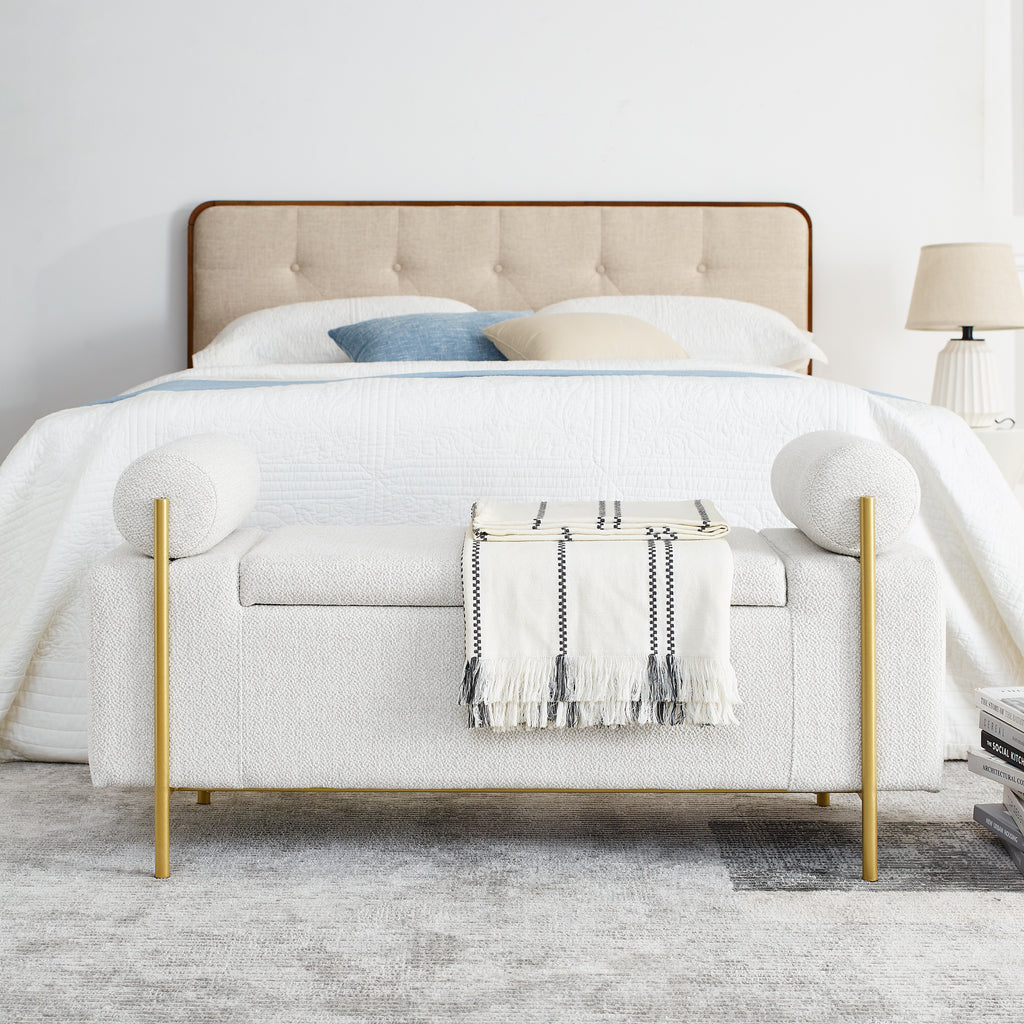 Elegant Upholstered Storage Bench