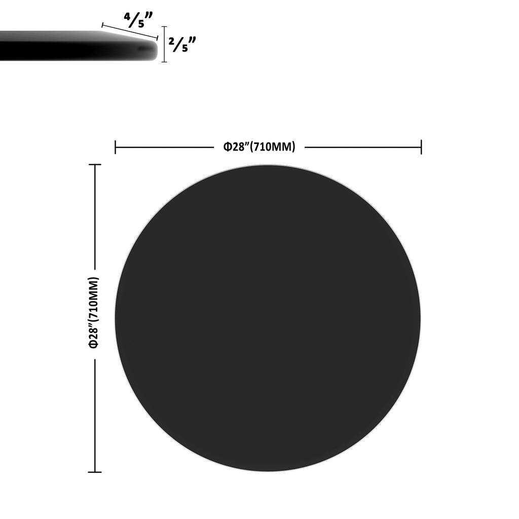 28" Inch Round Tempered Glass Table Top