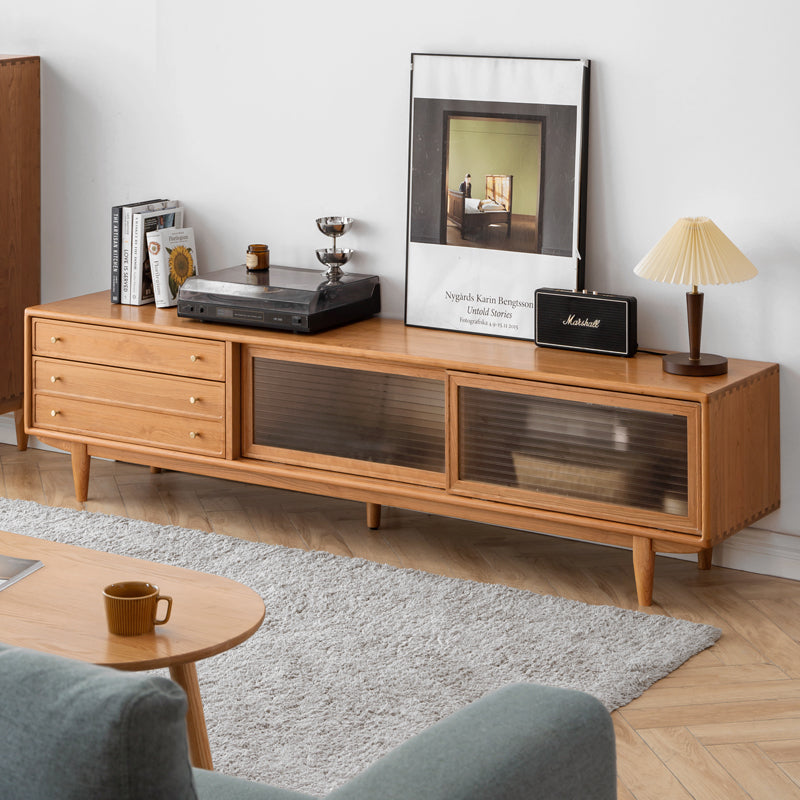North America FAS Grade Solid Cherry Wood TV Cabinet