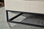 58.6" Bed Bench with Metal Base and Storage