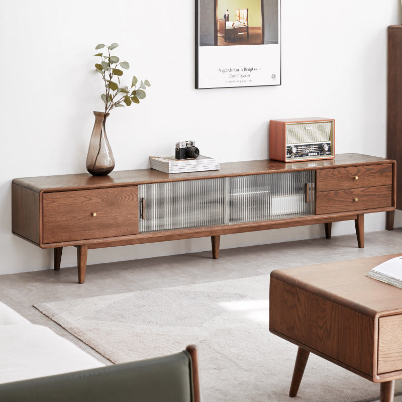 Walnut Color North America A Grade Solid TV Cabinet