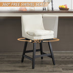 Upholstered Swivel Bar Stools Set of 2