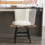 Upholstered Swivel Bar Stools Set of 2