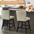 Upholstered Swivel Bar Stools Set of 2