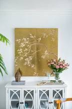 Set of 2 Cherry Blossom Wall Art Panels