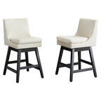 Upholstered Swivel Bar Stools Set of 2