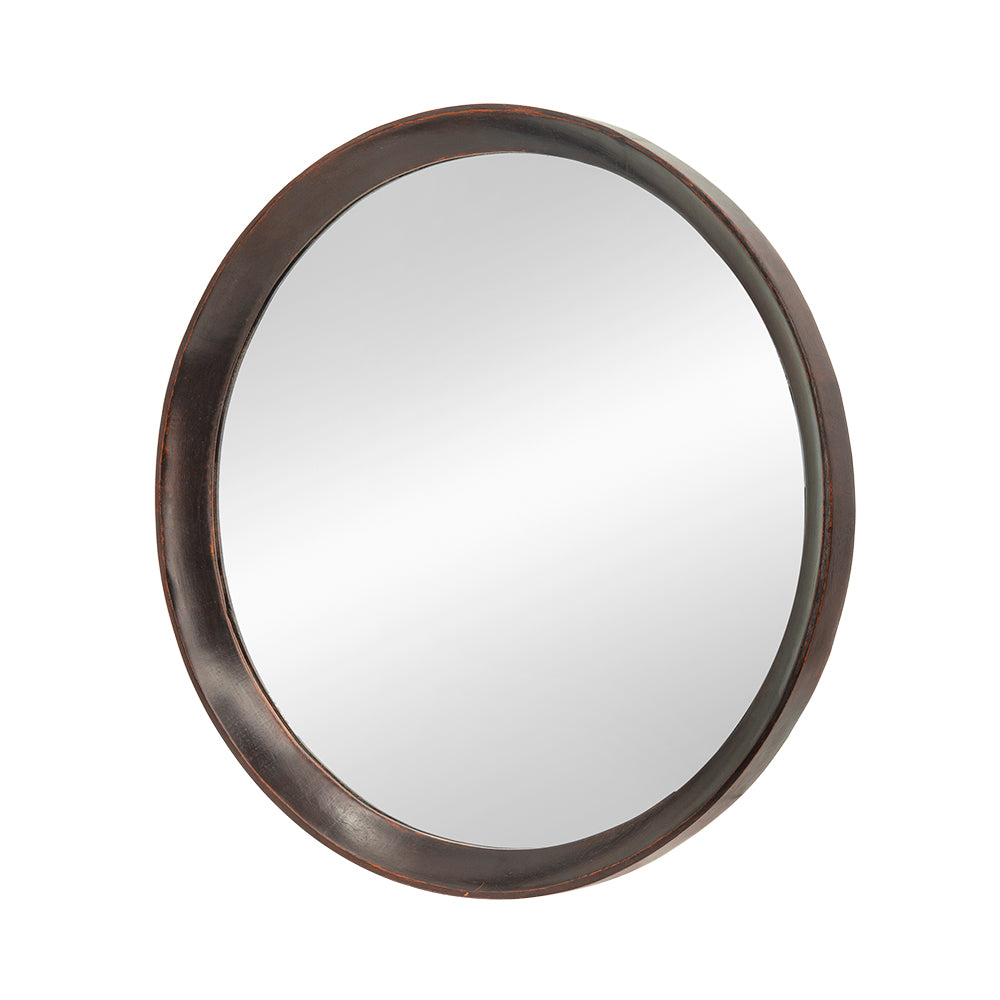20x1.5" Transitional Decor Style Mango Wood Wall Mirror