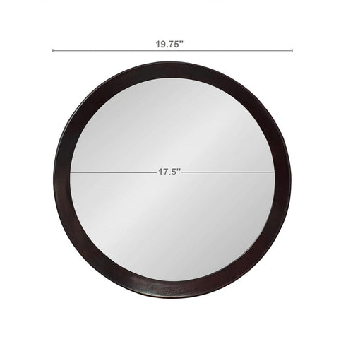 20x1.5" Transitional Decor Style Mango Wood Wall Mirror