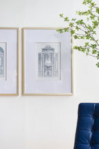 Set of 2 Fake Pencil Architectural Wall Art