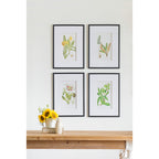 Set of 4 Botanical Flower Wall Art