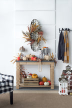 12.5" x 3" x 37.5" Metal Wall Art With Grid Pattern