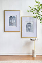 Set of 2 Fake Pencil Architectural Wall Art