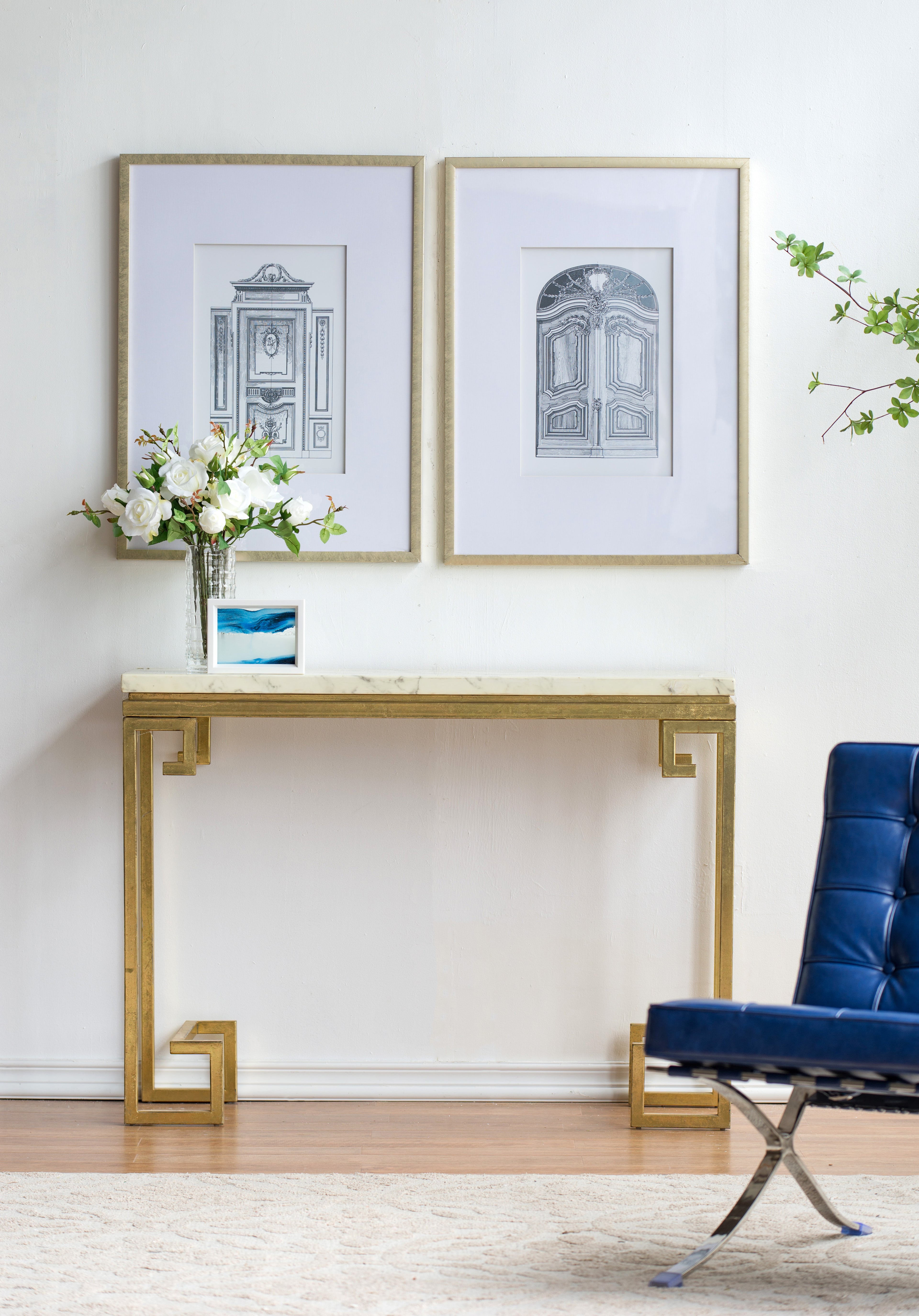 Set of 2 Fake Pencil Architectural Wall Art