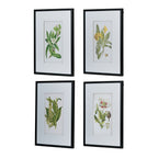 Set of 4 Botanical Flower Wall Art