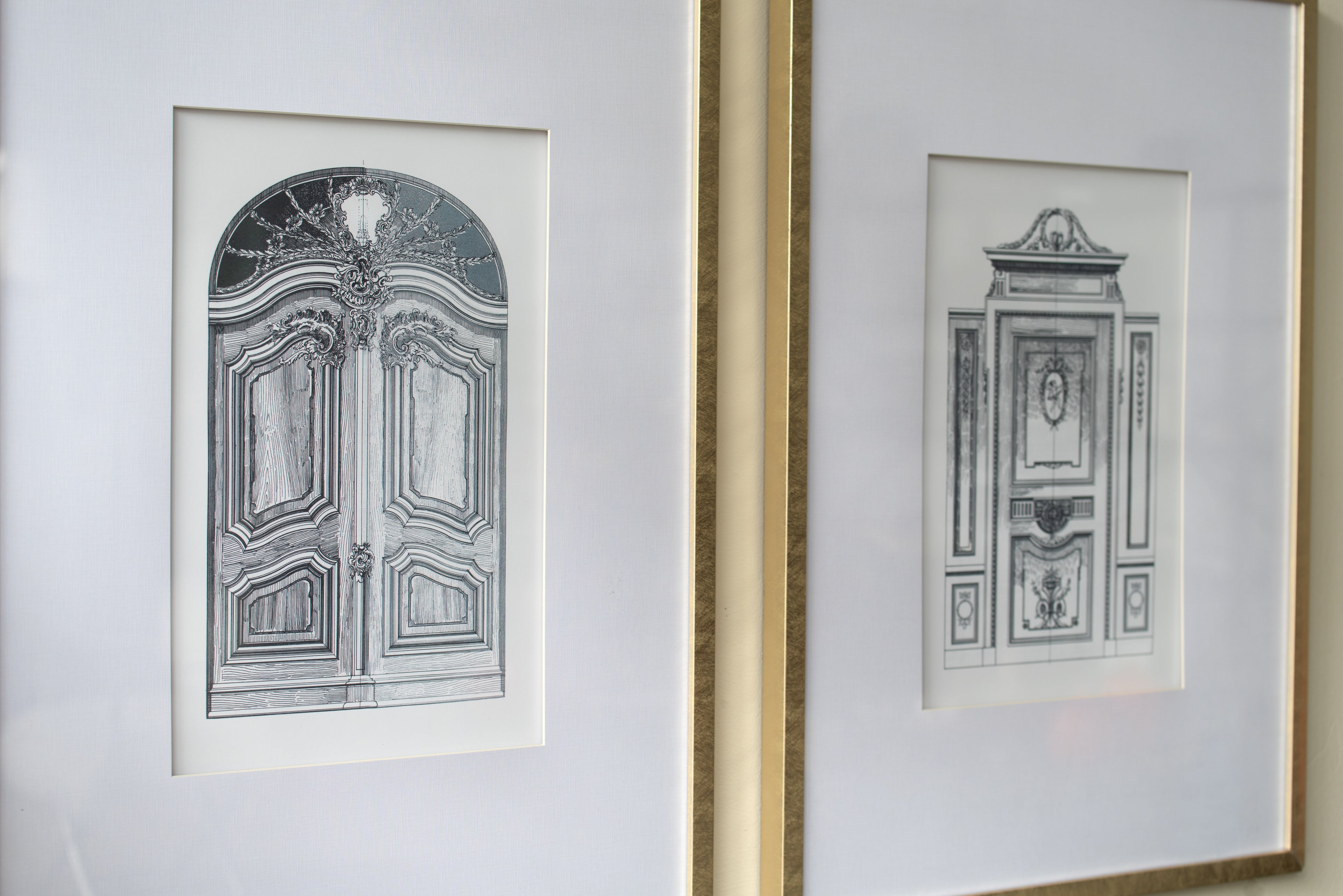 Set of 2 Fake Pencil Architectural Wall Art
