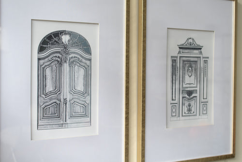 Set of 2 Fake Pencil Architectural Wall Art
