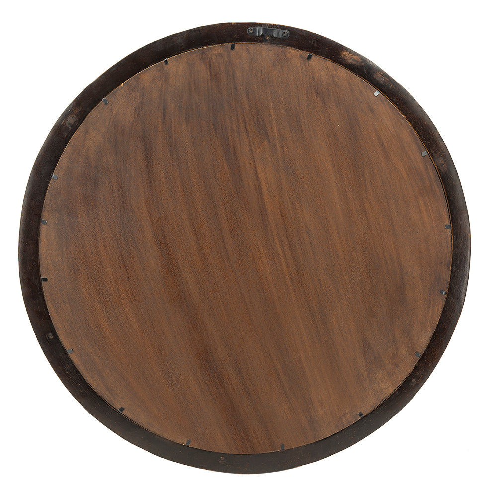 20x1.5" Transitional Decor Style Mango Wood Wall Mirror