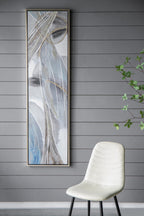 Set of 2 Elongated Modern Abstract Oil Paintings