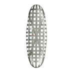 12.5" x 3" x 37.5" Metal Wall Art With Grid Pattern