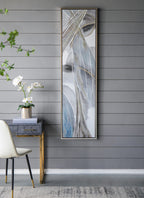 Set of 2 Elongated Modern Abstract Oil Paintings