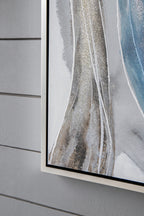 Set of 2 Elongated Modern Abstract Oil Paintings