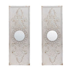 Set of 2 Large Wooden Wall Art Panels with Distressed Finish