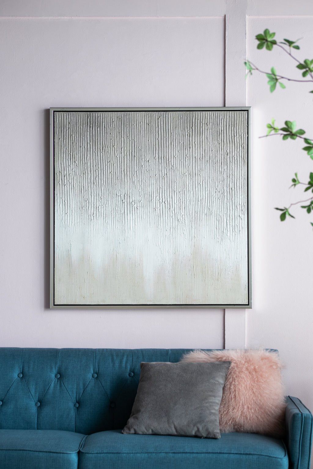 Golden Sunshine Framed Hand-Painted Canvas Print Wall Art